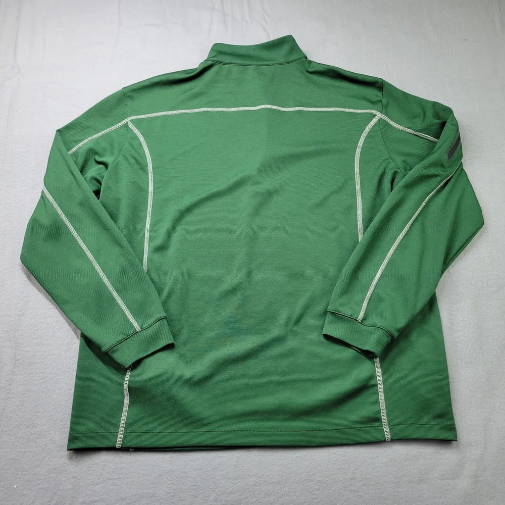 Columbia Mens Omni-Wick Shotgun 1/4 Zip Pullover Green Golf Performance Shirt L - Picture 8 of 9